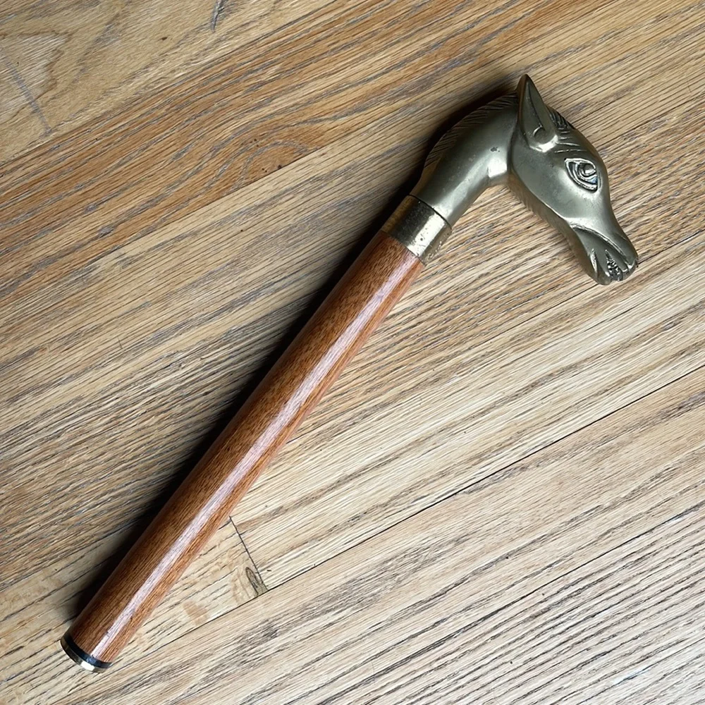 Weird brass horse head cane topper - Picture 11 of 11